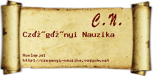 Czégényi Nauzika névjegykártya